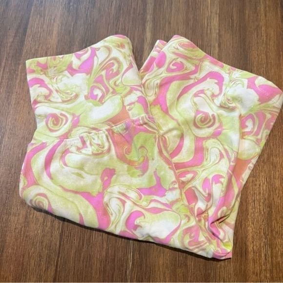 BP‎ Bike Shorts High Waist Swirl Print Casual Athleisure XS - Picture 1 of 6